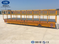 Chariot de transfert électrique sans rail de 30 tonnes avec conception à clôture, commande à distance et évitement automatique des obstacles. Demandez un devis.