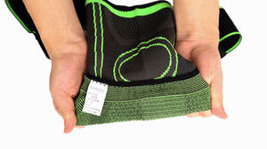 Nouveautés : Genouillère de compression sportive en nylon tricoté 3D élastique avec ceinture - Product Image 6