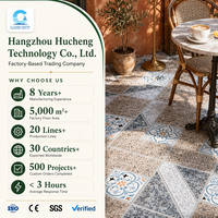 Autocollant de sol auto-adhésif, carrelage de sol à coller, PVC vinyle imperméable, style méditerranéen, décoration vintage pour la maison, époxy 3D