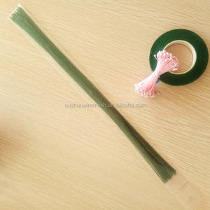 Fournitures pour fleuristes, tiges en <span class=keywords><strong>fil</strong></span> <span class=keywords><strong>de</strong></span> <span class=keywords><strong>fer</strong></span> vert pour la création <span class=keywords><strong>de</strong></span> fleurs <span class=keywords><strong>de</strong></span> Noël et du Nouvel An - Product Image 1