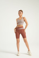 Shorts de cyclisme pour femmes, séchage rapide, respirants, écologiques, élastiques, effet froncé fessier, couleur unie, pour le sport, modèle original