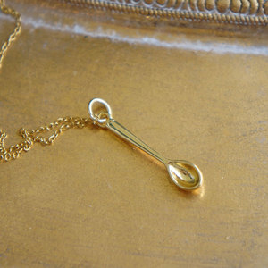 จี้สร้อยคอรูปช้อนเล็กๆ ชุบทอง 14k 18k ทำจากสแตนเลสสตีล 316L สำหรับผู้หญิงและผู้ชาย - Product Image 5