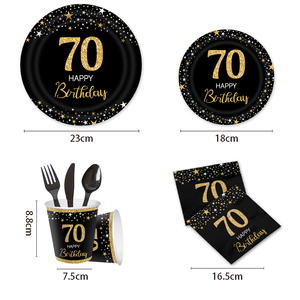 70 °. irthday. Lates y ap. apkins erves. 24. 70 °. irthday. ecoraciones <span class=keywords><strong>para</strong></span> hombres y mujeres, UPS, Nives, orks, poons. 168 Uds. - Product Image 2