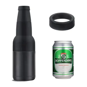 Stainless Steel Universal Beer Wine Bottle Can Tumbler Cooler Oem Vacuum Beer Can Cooler Holder With Opener
