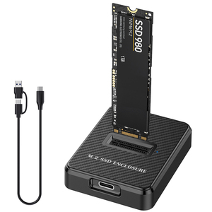 M.2 NVMe SATA USB <span class=keywords><strong>C</strong></span> yerleştirme istasyonu 10Gbps hız koruyucu plastik muhafaza için 2TB NGFF HDD harici <span class=keywords><strong>SSD</strong></span> kutusu sabit disk muhafazası - Product Image 1