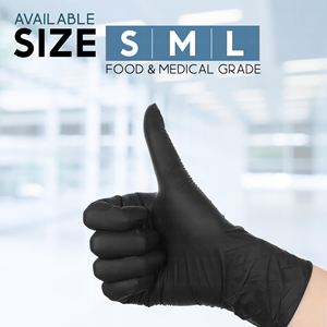 Disposable Nitrile Diamond Gloves Black 8ml Powder Free Disposable Nitrile Gloves Heavy Duty Diamond Nitrile Gloves - Product Image 2