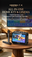 Système de karaoké tout-en-un, microphone sans fil, BT 5.3, enceinte portable, 2 enceintes, écran HD, prise en charge de la lecture USB, TF, AUX, pour la maison