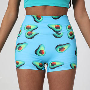 Taille haute impression mode Shorts d'entraînement filles séchage rapide bout à bout Yoga bas Gym Biker Shorts Scrunch bout à bout Shorts - Product Image 2