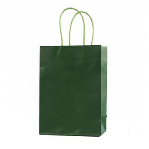 Bolsas de Papel Kraft Verde Oscuro Biodegradables con Laminación para Supermercado, Tamaño Personalizado, Directo de Fábrica LH - Product Image 1