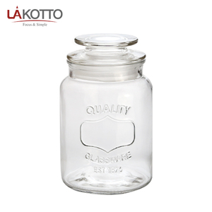 Recipiente de Vidrio Cuadrado y Redondo Hermético de Alta Calidad, Tarro de Vidrio con Tapa de Vidrio para Miel/Jugo/Té/Alimentos - Product Image 3