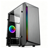 Boîtier d'ordinateur de jeu ITX Micro ATX en acier noir, châssis compatible avec une carte graphique de 270 mm et un refroidisseur de processeur de 155 mm, avec panneau frontal en maille