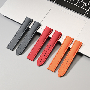 High Quality Quick Release Fluororubber <strong>Watch</strong> Band With Fabric Sailcloth Textured FKM <strong>Rubber</strong> <strong>Watch</strong> Strap Replacement 20 21 22mm - Product Image 4