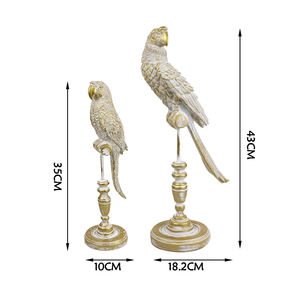 Reçine el sanatları altın reçine papağan ev dekorasyon için - Product Image 2