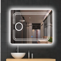 Miroir intelligent LED moderne à commande tactile, réglable, écologique, décoration intérieure pour appartement et villa avec solutions de design graphique