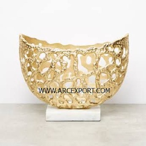 Bol de décoration perlé fantaisie en forme de feuille de luxe Décoration de conception de luxe Meilleur bols standard de qualité supérieure à vendre - Product Image 4