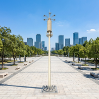 Farol Decorativo LED para Jardín Exterior, Poste de Lámpara de Altura Personalizada, Cantidad Personalizada, Acero Galvanizado en Caliente Q235B Q355B, Antioxidante
