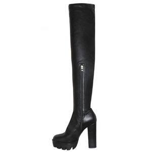 Women's OverKnee High Platform <b>Boots</b> High Chunky Heels <b>Boots</b> for Lady Winter Long Round Toe Thigh High <b>Boots</b> - Product Image 5