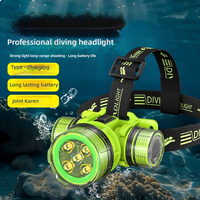Linterna Frontal LED de Alta Potencia para Buceo, IPX68, Resistente al Agua hasta 50 m, Linterna Subacuática Profesional con Batería de Larga Duración