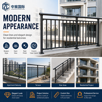 Balustrades de véranda de villa de style ferme moderne en fer forgé avec installation facile, faibles coûts d'entretien et garantie de 5 ans
