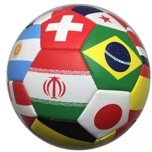 מותאם אישית זול pvc דגל פוטבול גודל 3, 4,5 32 פנלים גומי שלפוחית מכונת תפור כדורגל כדור