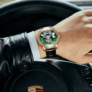 นาฬิกาข้อมือผู้ชาย Seagull Auspicious Clouds รุ่นพิเศษ ระบบจักรกล หรูหรา ขนาดหน้าปัด 41 มม. สายขนาด 20 มม. กระจกแซฟไฟร์ แสดงข้างขึ้นข้างแรม ระบบออโตเมติก - Product Image 6