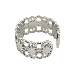 Zogxin Flower Pattern <b>Titanium</b> Steel <b>Ring</b> Adjustable For Women Jewelry Gift Gold And Silver Color - Product Image 5