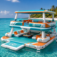 Plateforme flottante gonflable anti-UV pour usage diurne au soleil, idéale pour la mer, le lac et les longues sessions de détente aquatique en extérieur