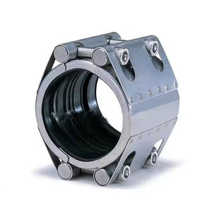 Abrazadera de Reparación de Tuberías de Acero Inoxidable con Conexión de Brida para Riego Agrícola y Construcción, para Tuberías Rota o con Fugas - Product Image 2