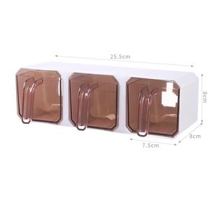 Boîte à épices murale multifonctionnelle pour cuisine, organiseur de rangement en plastique pour assaisonnements - Product Image 5