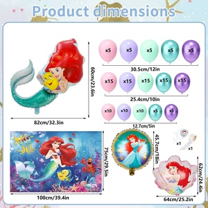 Juego de cadena de globos con temática de sirena, juego de arco de fondo de globo de papel de látex con cola de sirena, decoración de fiesta de <span class=keywords><strong>feliz</strong></span> <span class=keywords><strong>cumpleaños</strong></span> - Product Image 4