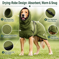 Manteau d'hiver matelassé extra épais pour chien, doublé de polaire avec capuche amovible pour grands chiens, vêtements de neige
