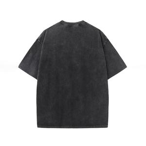 T-shirt épais vintage Streetwear 100% coton délavé à l'acide sur mesure en usine - Product Image 2