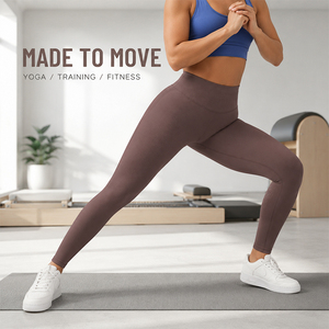 Pantalones de Yoga de Cintura Alta para Mujer, Sin Costuras, Sensación Suave, Elásticos, Control de Abdomen, Levanta Glúteos, Leggings para Pilates y Fitness - Product Image 1