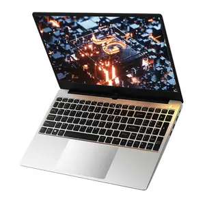 Оптовая продажа, алюминиевый тонкий ноутбук 15,6 дюйма, процессор Intel Core i7, 8 ГБ ОЗУ, 256 Гб SSD, Windows 10, ультрабук с клавиатурой с подсветкой
