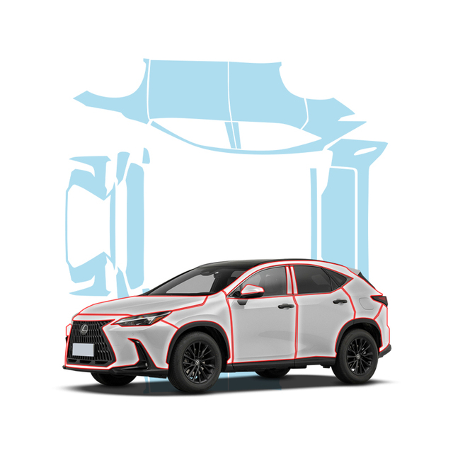 LINWAN Lexus NX Car Paint Protection Film TPU Material 7.5mil Thickness Self-Healing Scratch Resistant UV-Proof Color-Changing