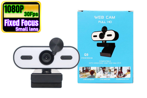 Webcam USB à mise au point automatique avec anneau lumineux tactile, caméra d'ordinateur HD 1080P/2K/4K avec micro et cache de confidentialité pour appels vidéo sur PC et ordinateur portable - Product Image 5