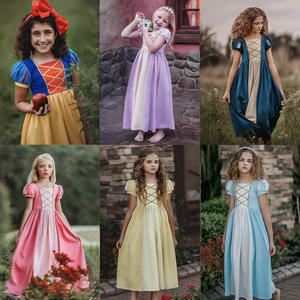 Vestido de punto estilo <span class=keywords><strong>princesa</strong></span> Belle para <span class=keywords><strong>Cenicienta</strong></span> Blancanieves para niñas disfraces de TV y películas - Product Image 5