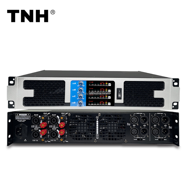 TNH AM-M6504 650W X 4 Digital Power Amplifier With 2 Channel or 4 Channel Stable Performance for 12" 15" Speaker Subwoofer