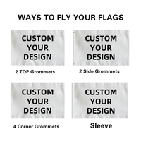 Drapeau promotionnel personnalisé 3x5 pieds, impression numérique, polyester, imperméable, bannière vierge avec logo, n'importe quel design, drapeau extérieur flottant