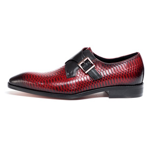 Chaussures italiennes à bout pointu pour homme, en cuir véritable, style Oxford, pour mariage, soirée, cérémonie, affaires, avec ceinture - Product Image 3