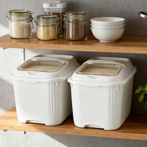 Contenedor de Arroz de Plástico PP con Capacidad para 16 kg, Puerta de Apertura Suave, a Prueba de Humedad, a Prueba de Insectos, Ecológico, Almacenamiento Hermético - Product Image 3