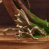 Métal Artisanat Laiton Dragon Statue Gravure Personnalisée Coulée Découpe Impression Décoration de La Maison Petit Ornement De Bureau