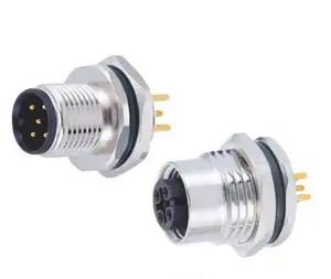 Shielded Male M12 4 Pin 5 Position a-Code Circular Waterpoof Connector for Automation Controls and Equipment Fieldbus Material