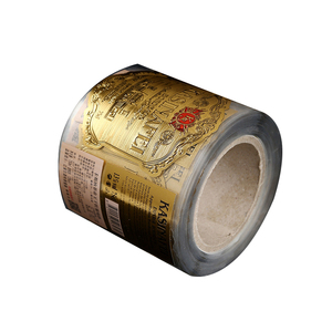 Rouleau d'autocollants métalliques autocollants, étiquettes <span class=keywords><strong>de</strong></span> <span class=keywords><strong>vin</strong></span> en PET gaufré or personnalisées - Product Image 2