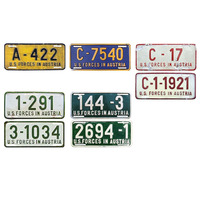 Plaques d'immatriculation de l'Autriche plaques d'immatriculation en aluminium de voiture de sublimation vierges en relief personnalisées