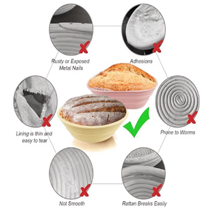 Panier d'épreuvage en silicone pour pain au levain, <span class=keywords><strong>kit</strong></span> de démarrage pour pain au levain - Product Image 2