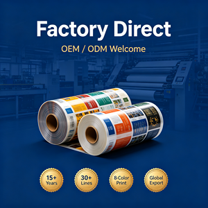 Gravure Printed Laminated Packaging Film Roll Metallized Foil Stock for Food <b>Wrap</b> OEM ODM - Product Image 3