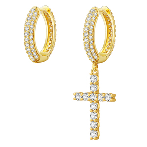 <span class=keywords><strong>Orecchini</strong></span> a Croce in Argento Sterling 925 con Moissanite VVS, Placcati in <span class=keywords><strong>Oro</strong></span> 14K, <span class=keywords><strong>Set</strong></span> di <span class=keywords><strong>Orecchini</strong></span> Ipoallergenici Leggeri per Uomo e Donna - Product Image 6