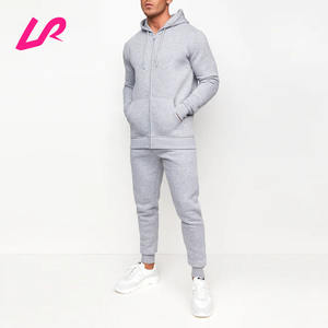 Abiti sportivi in cotone Slim Fit personalizzati per uomo Pullover con cappuccio e pantaloni della tuta per ginnastica invernale - Product Image 1
