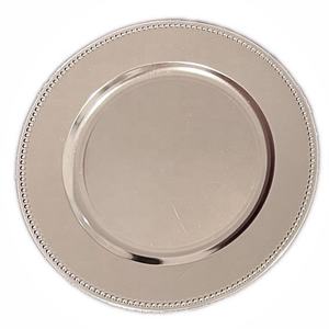 Platos Base Redondos de Plástico con Cuentas, Plateados y Dorados Metálicos, para Bodas, Venta al por Mayor - Product Image 6